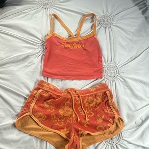 Playboy comfy crop top set
